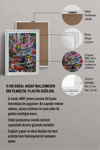 HOMEPACK Ahşap Çerçeveli Tablo Çerçeveli Poster Sanatsal Modern Duvar Dekoru TK-1094