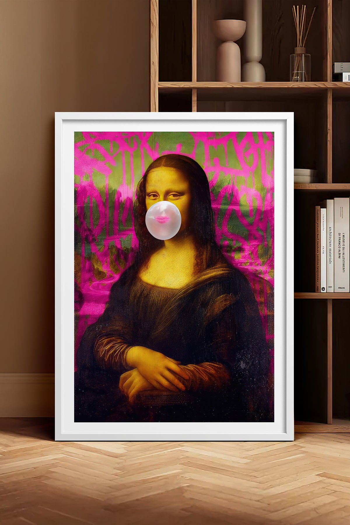 HOMEPACK Ahşap Çerçeveli Tablo Çerçeveli Poster Sanatsal Modern Duvar Dekoru TK-1095