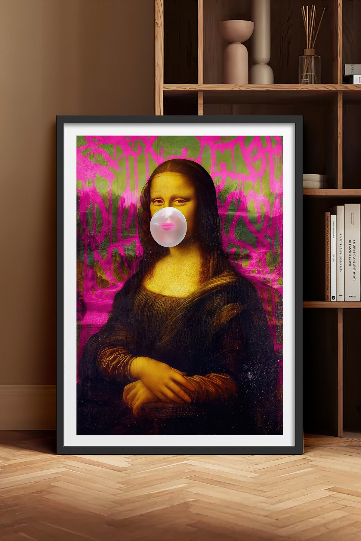 HOMEPACK Ahşap Çerçeveli Tablo Çerçeveli Poster Sanatsal Modern Duvar Dekoru TK-1095
