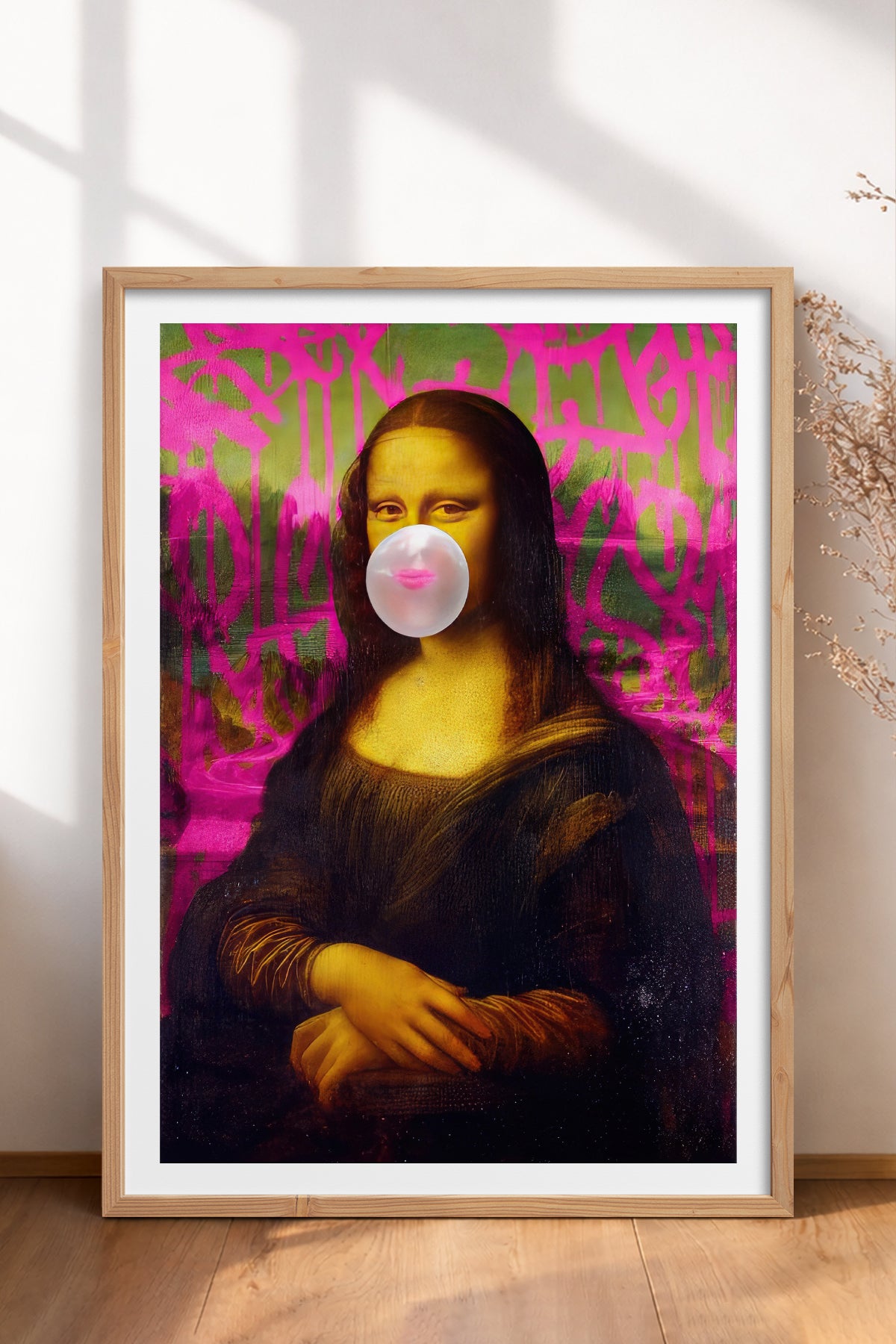 HOMEPACK Ahşap Çerçeveli Tablo Çerçeveli Poster Sanatsal Modern Duvar Dekoru TK-1095
