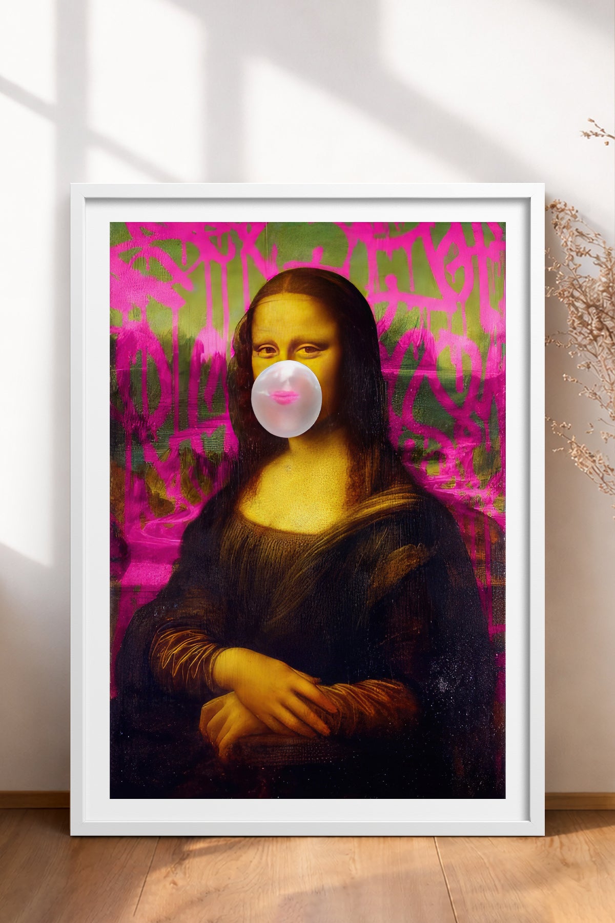 HOMEPACK Ahşap Çerçeveli Tablo Çerçeveli Poster Sanatsal Modern Duvar Dekoru TK-1095