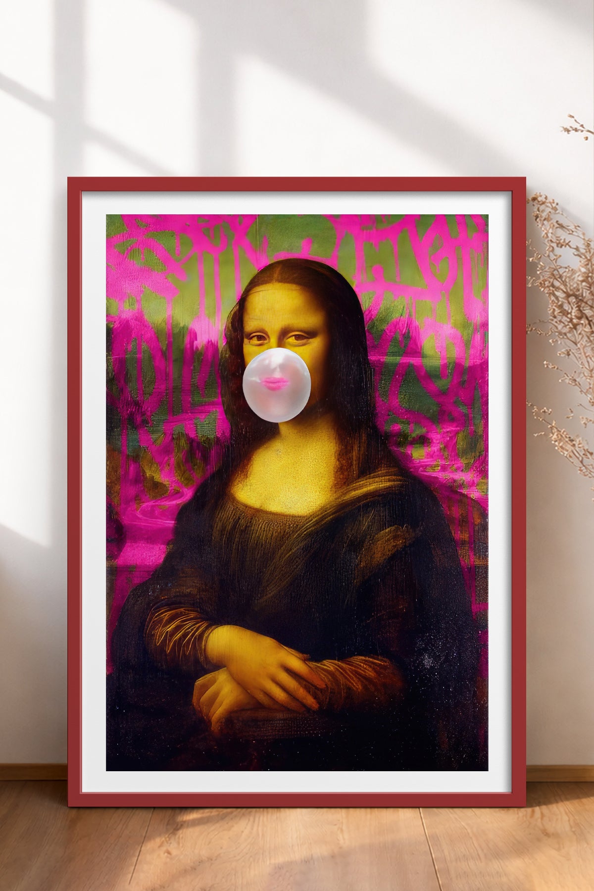 HOMEPACK Ahşap Çerçeveli Tablo Çerçeveli Poster Sanatsal Modern Duvar Dekoru TK-1095