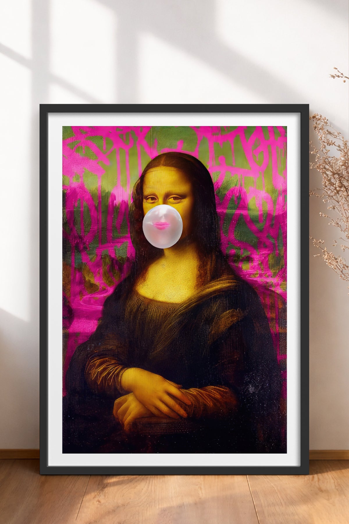 HOMEPACK Ahşap Çerçeveli Tablo Çerçeveli Poster Sanatsal Modern Duvar Dekoru TK-1095
