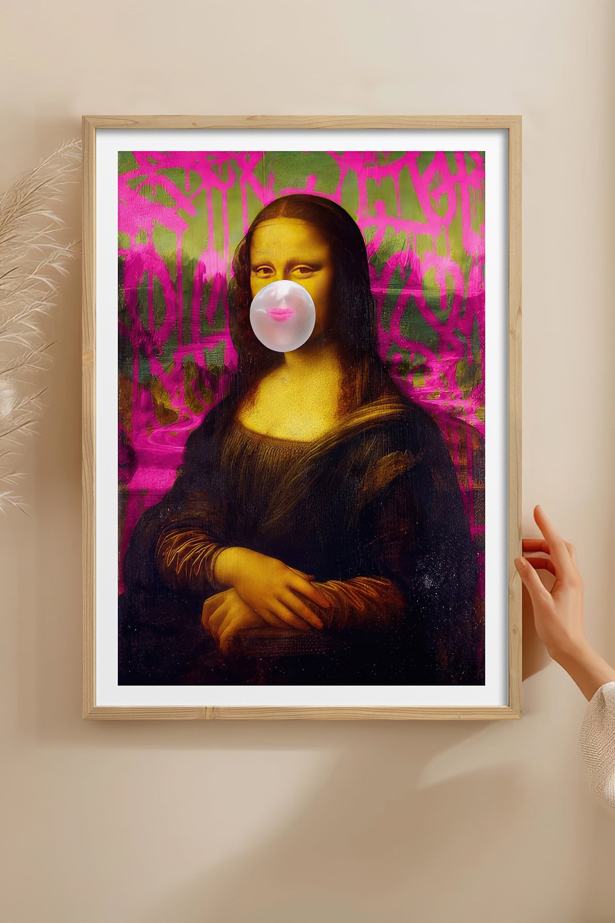 HOMEPACK Ahşap Çerçeveli Tablo Çerçeveli Poster Sanatsal Modern Duvar Dekoru TK-1095