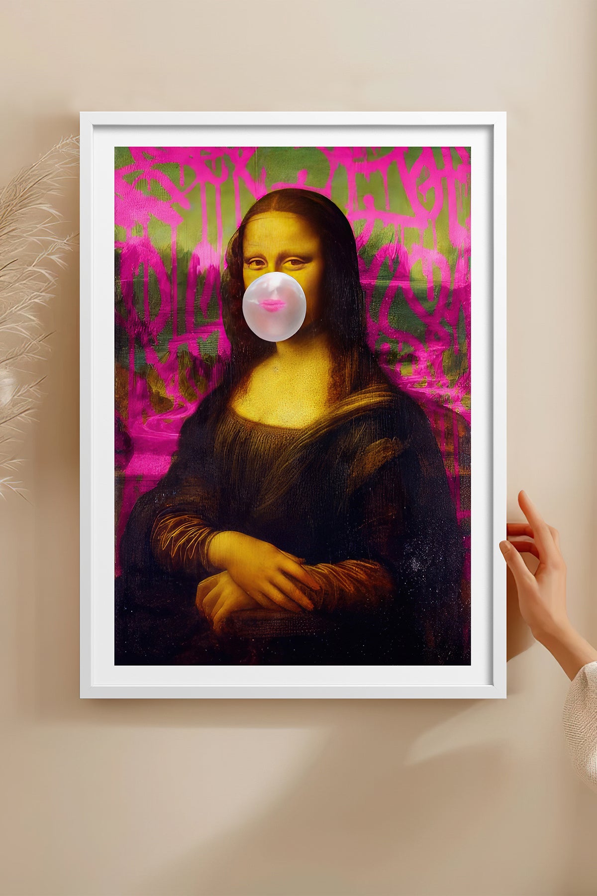 HOMEPACK Ahşap Çerçeveli Tablo Çerçeveli Poster Sanatsal Modern Duvar Dekoru TK-1095