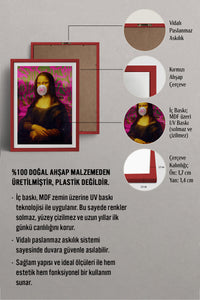 HOMEPACK Ahşap Çerçeveli Tablo Çerçeveli Poster Sanatsal Modern Duvar Dekoru TK-1095