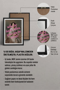 HOMEPACK Ahşap Çerçeveli Tablo Çerçeveli Poster Sanatsal Modern Duvar Dekoru TK-1096