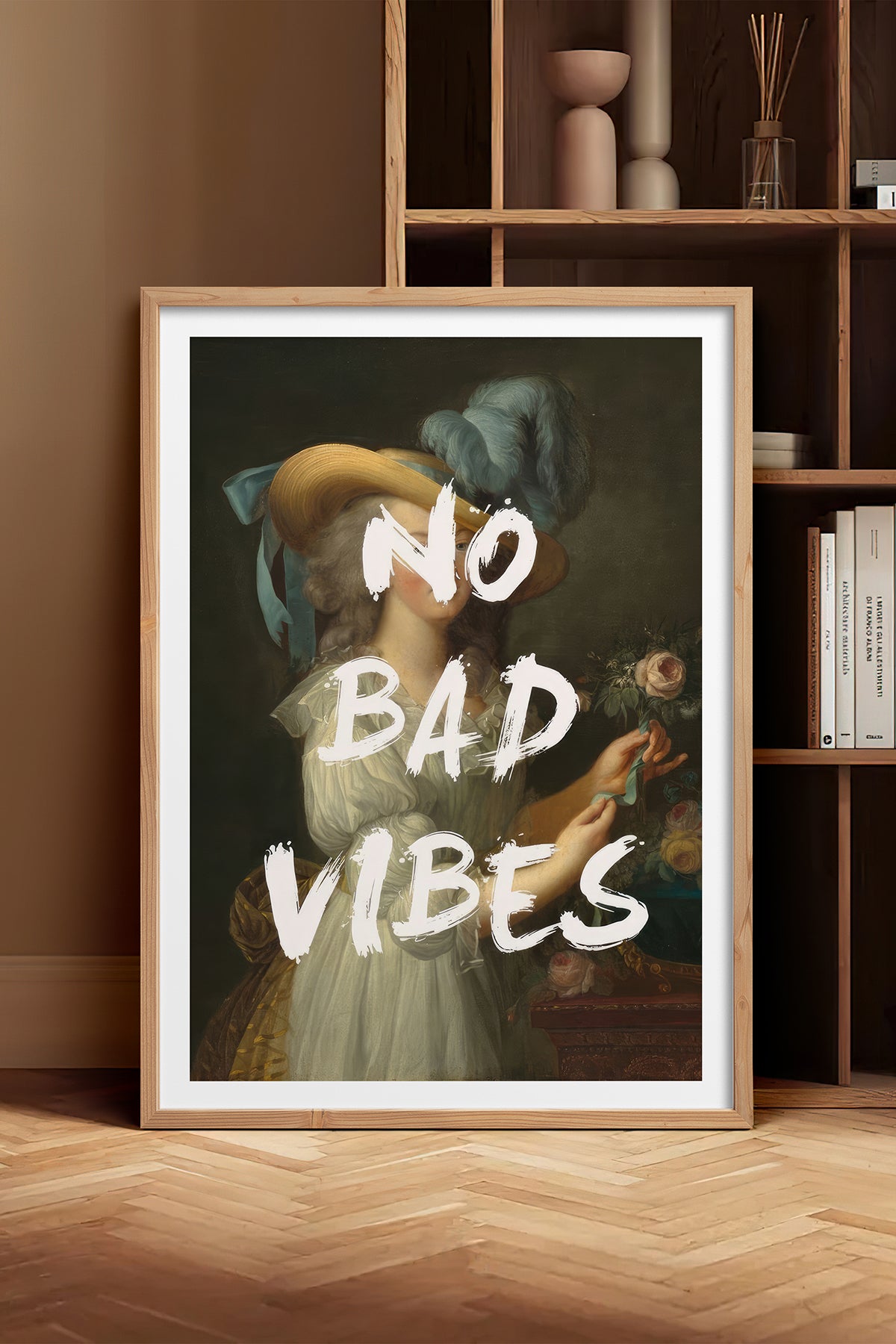 HOMEPACK Ahşap Çerçeveli Tablo Çerçeveli Poster Sanatsal Modern Duvar Dekoru TK-1097