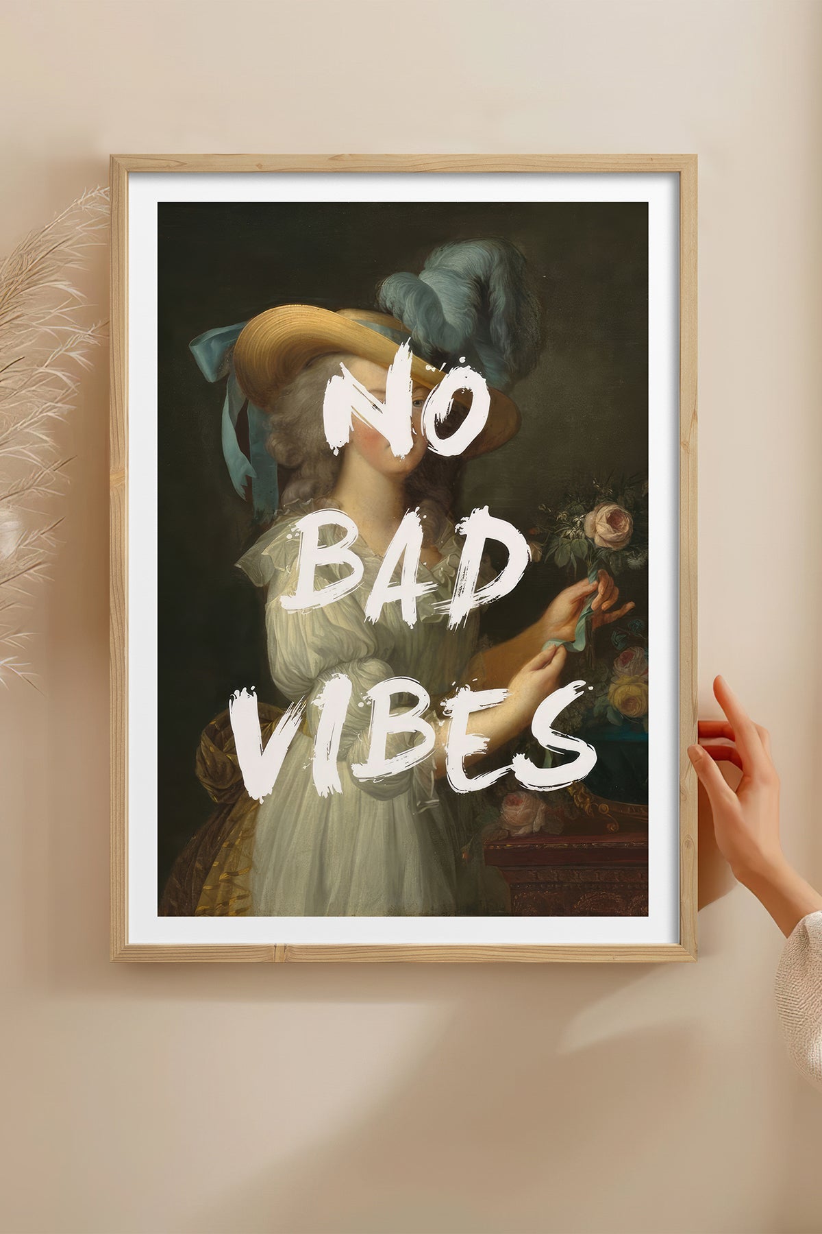 HOMEPACK Ahşap Çerçeveli Tablo Çerçeveli Poster Sanatsal Modern Duvar Dekoru TK-1097