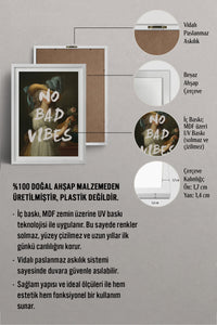 HOMEPACK Ahşap Çerçeveli Tablo Çerçeveli Poster Sanatsal Modern Duvar Dekoru TK-1097