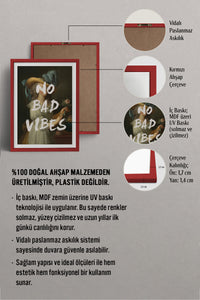 HOMEPACK Ahşap Çerçeveli Tablo Çerçeveli Poster Sanatsal Modern Duvar Dekoru TK-1097
