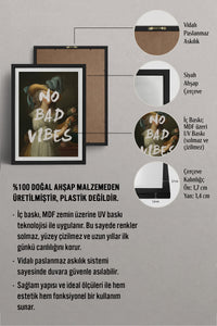 HOMEPACK Ahşap Çerçeveli Tablo Çerçeveli Poster Sanatsal Modern Duvar Dekoru TK-1097