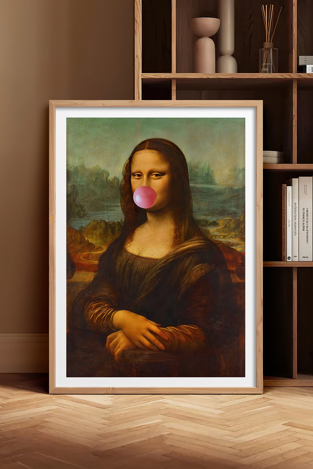 HOMEPACK Ahşap Çerçeveli Tablo Çerçeveli Poster Sanatsal Modern Duvar Dekoru TK-1098