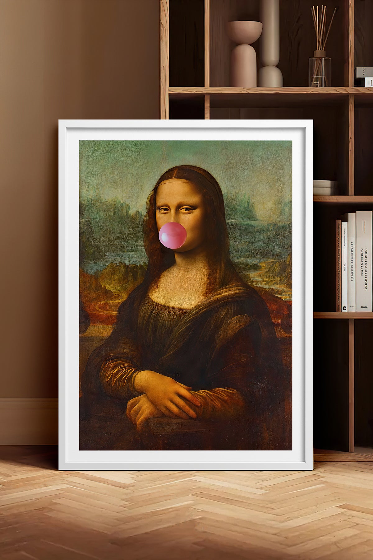 HOMEPACK Ahşap Çerçeveli Tablo Çerçeveli Poster Sanatsal Modern Duvar Dekoru TK-1098