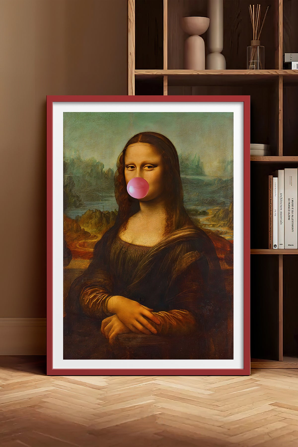 HOMEPACK Ahşap Çerçeveli Tablo Çerçeveli Poster Sanatsal Modern Duvar Dekoru TK-1098