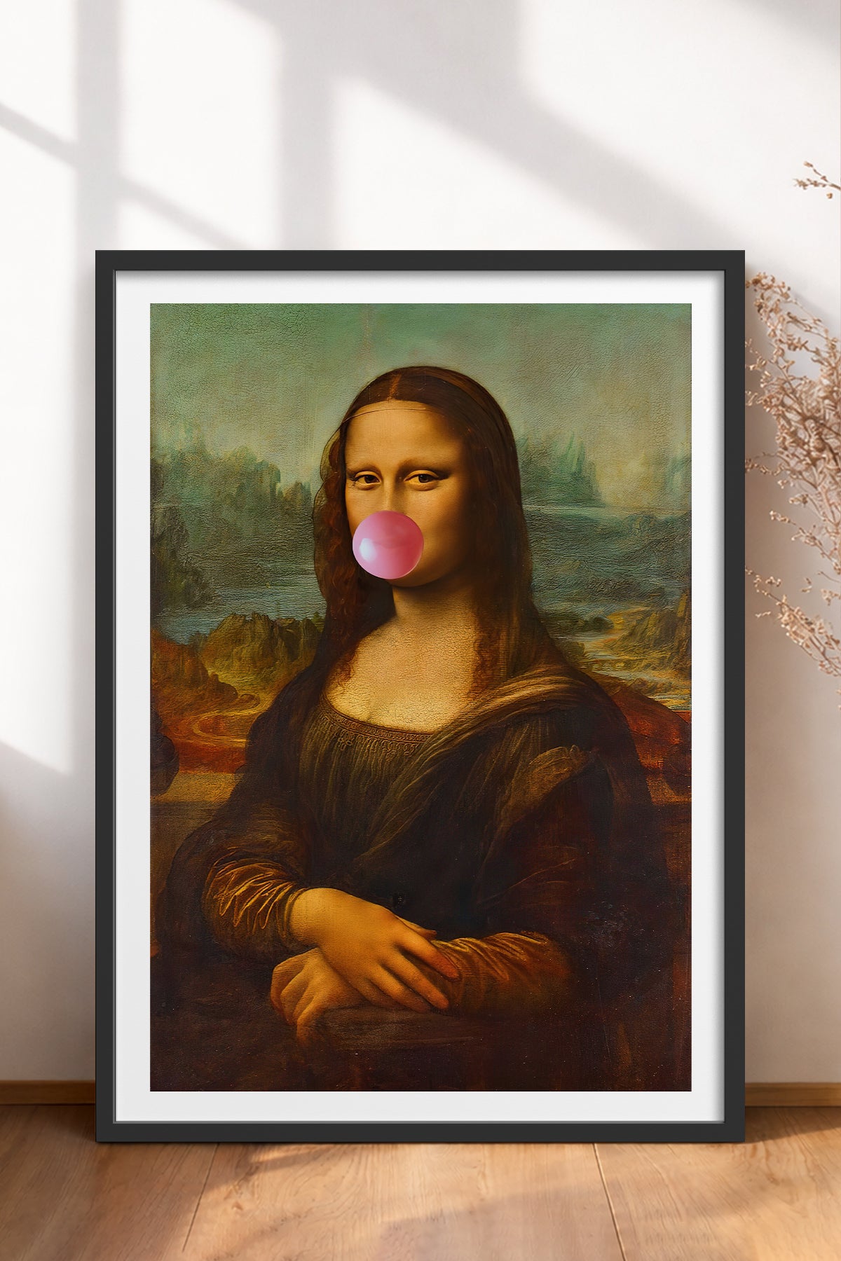 HOMEPACK Ahşap Çerçeveli Tablo Çerçeveli Poster Sanatsal Modern Duvar Dekoru TK-1098