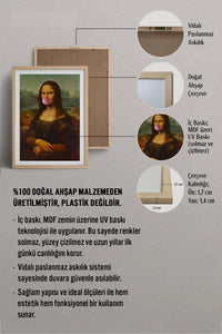 HOMEPACK Ahşap Çerçeveli Tablo Çerçeveli Poster Sanatsal Modern Duvar Dekoru TK-1098