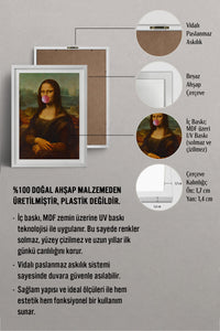 HOMEPACK Ahşap Çerçeveli Tablo Çerçeveli Poster Sanatsal Modern Duvar Dekoru TK-1098