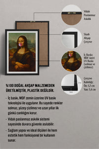 HOMEPACK Ahşap Çerçeveli Tablo Çerçeveli Poster Sanatsal Modern Duvar Dekoru TK-1098
