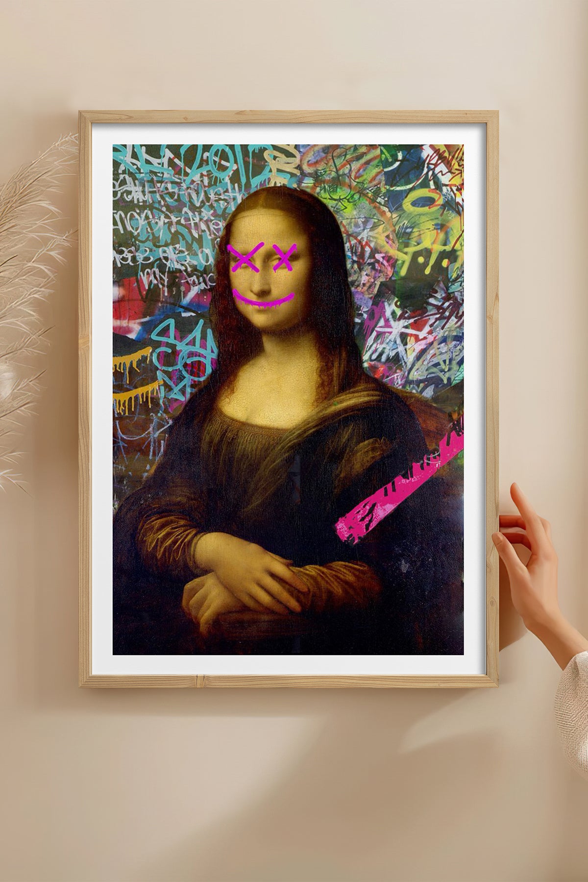 HOMEPACK Ahşap Çerçeveli Tablo Çerçeveli Poster Sanatsal Modern Duvar Dekoru TK-1099