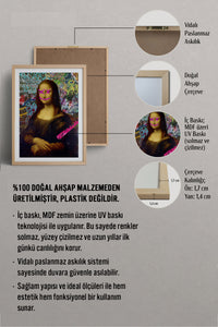 HOMEPACK Ahşap Çerçeveli Tablo Çerçeveli Poster Sanatsal Modern Duvar Dekoru TK-1099
