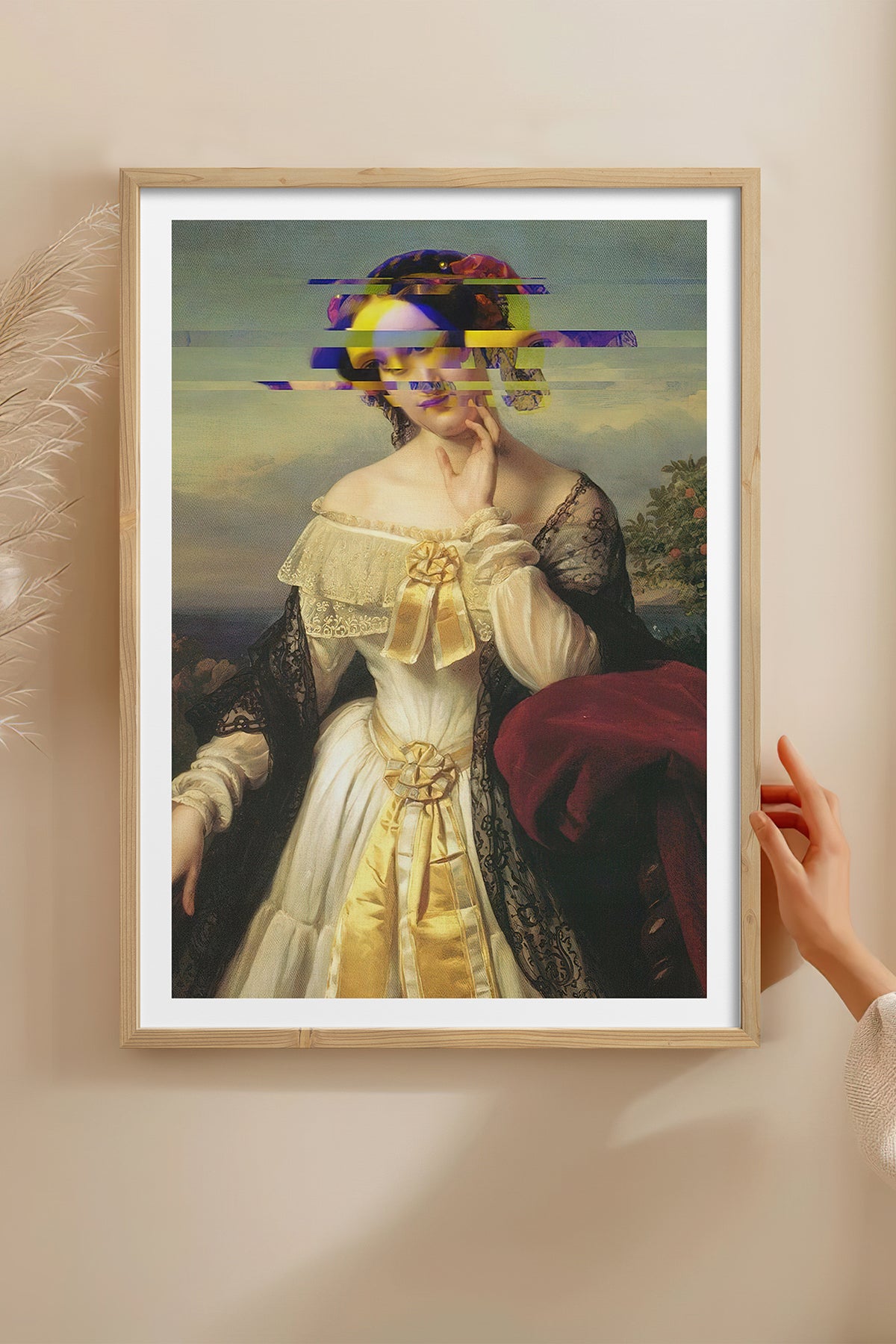 HOMEPACK Ahşap Çerçeveli Tablo Çerçeveli Poster Sanatsal Modern Duvar Dekoru TK-1100