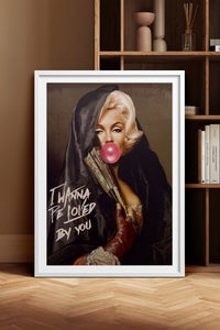 HOMEPACK Ahşap Çerçeveli Tablo Çerçeveli Poster Sanatsal Modern Duvar Dekoru TK-1101