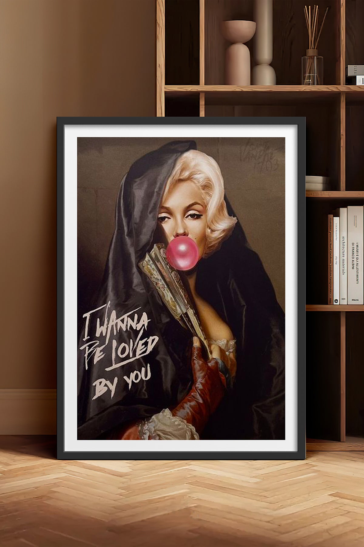 HOMEPACK Ahşap Çerçeveli Tablo Çerçeveli Poster Sanatsal Modern Duvar Dekoru TK-1101