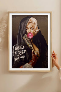 HOMEPACK Ahşap Çerçeveli Tablo Çerçeveli Poster Sanatsal Modern Duvar Dekoru TK-1101
