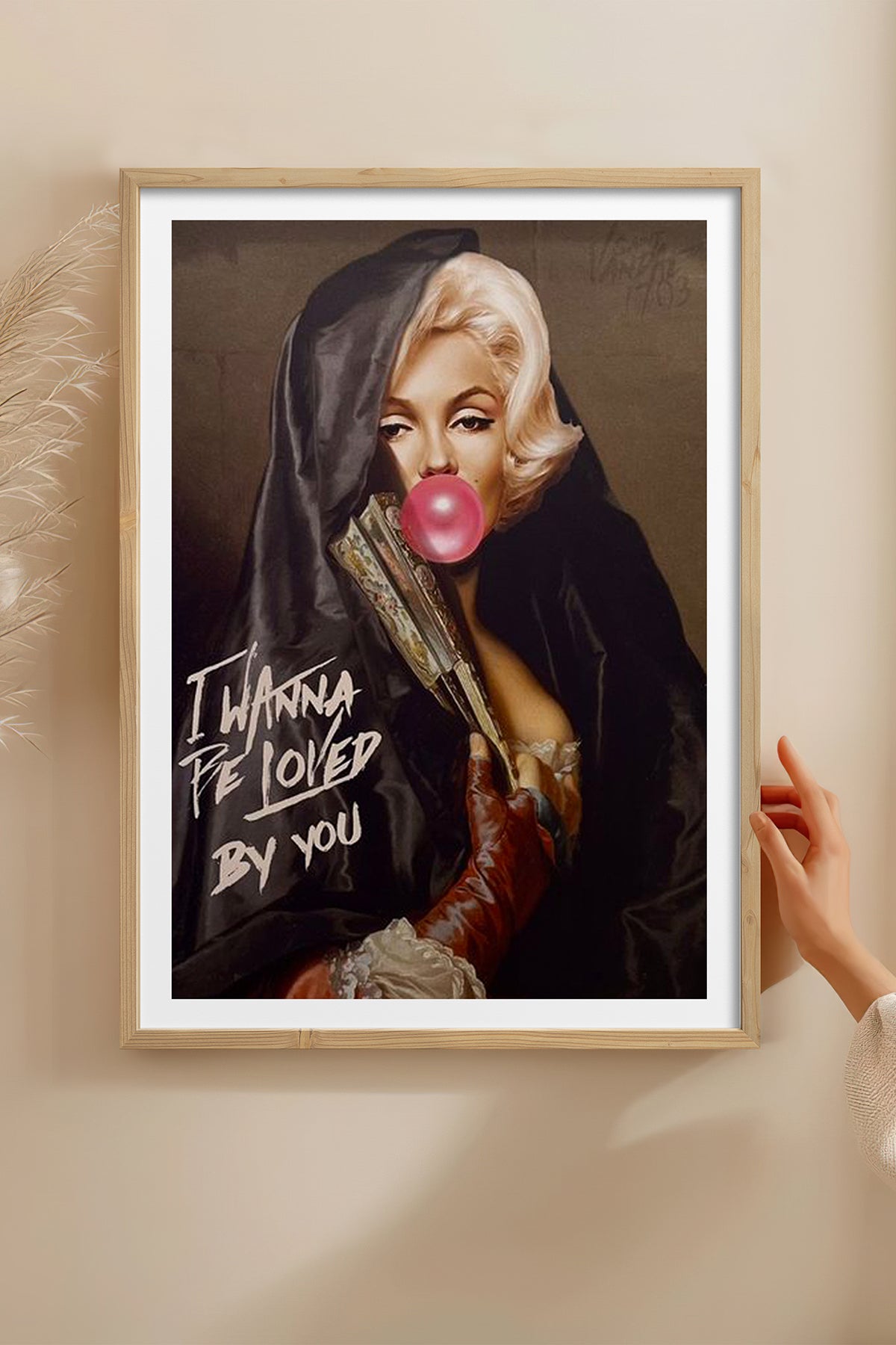 HOMEPACK Ahşap Çerçeveli Tablo Çerçeveli Poster Sanatsal Modern Duvar Dekoru TK-1101