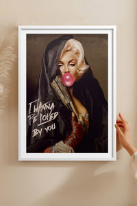 HOMEPACK Ahşap Çerçeveli Tablo Çerçeveli Poster Sanatsal Modern Duvar Dekoru TK-1101
