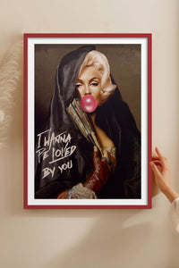 HOMEPACK Ahşap Çerçeveli Tablo Çerçeveli Poster Sanatsal Modern Duvar Dekoru TK-1101