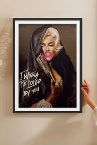 HOMEPACK Ahşap Çerçeveli Tablo Çerçeveli Poster Sanatsal Modern Duvar Dekoru TK-1101