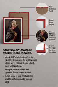 HOMEPACK Ahşap Çerçeveli Tablo Çerçeveli Poster Sanatsal Modern Duvar Dekoru TK-1101