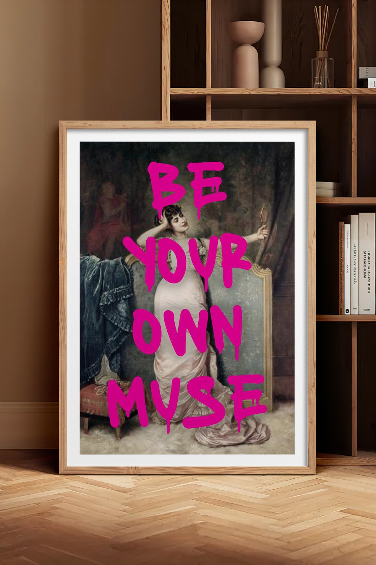 HOMEPACK Ahşap Çerçeveli Tablo Çerçeveli Poster Sanatsal Modern Duvar Dekoru TK-1102