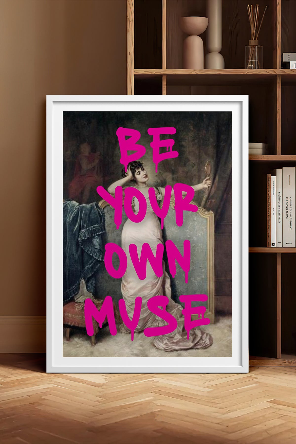 HOMEPACK Ahşap Çerçeveli Tablo Çerçeveli Poster Sanatsal Modern Duvar Dekoru TK-1102