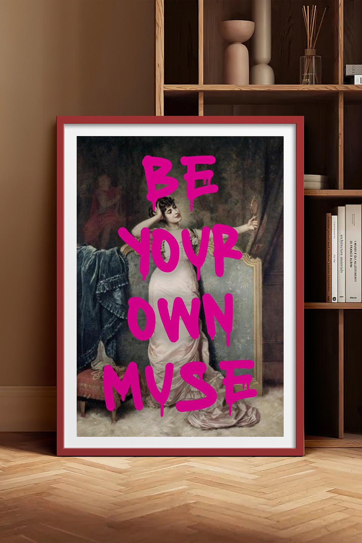 HOMEPACK Ahşap Çerçeveli Tablo Çerçeveli Poster Sanatsal Modern Duvar Dekoru TK-1102
