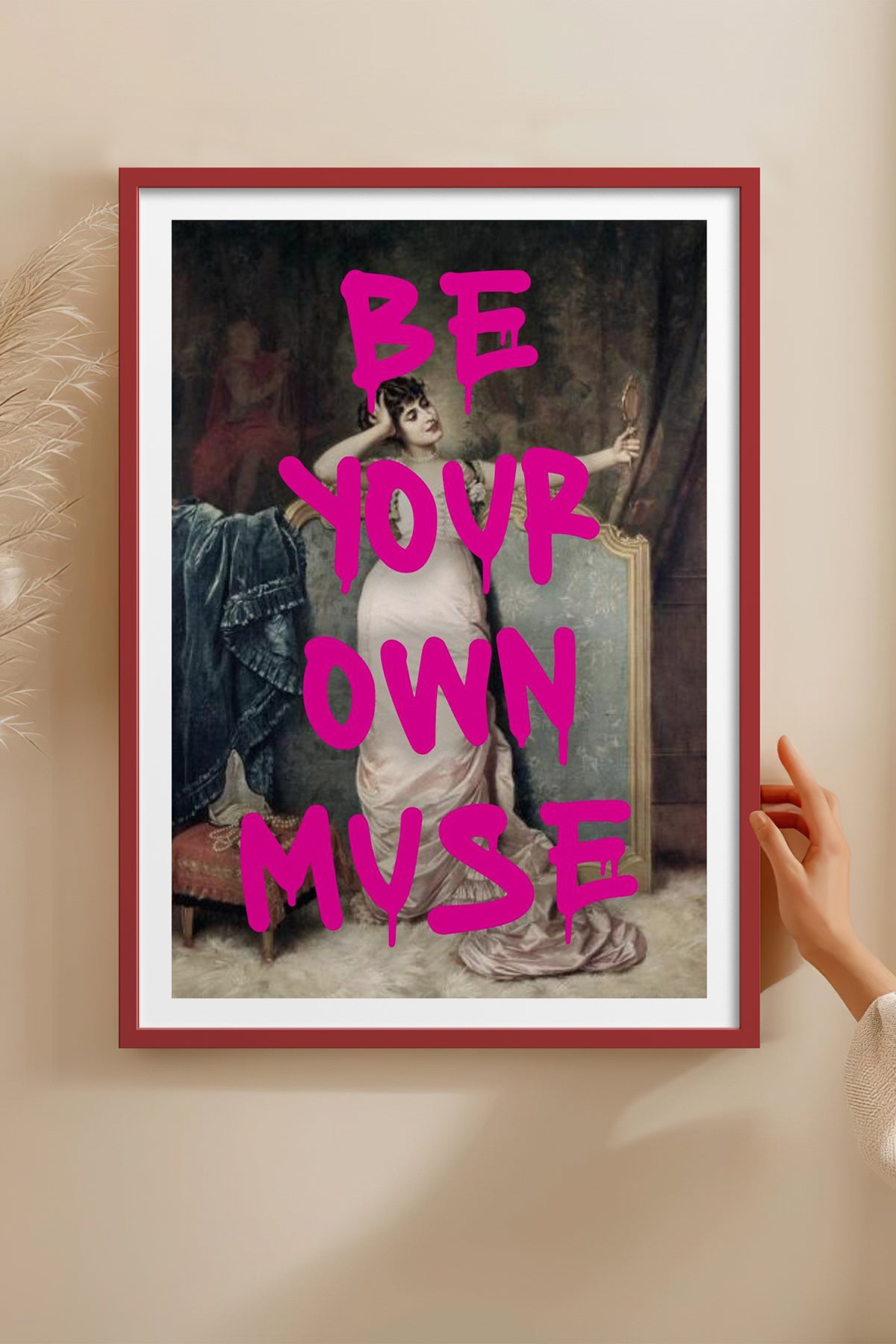 HOMEPACK Ahşap Çerçeveli Tablo Çerçeveli Poster Sanatsal Modern Duvar Dekoru TK-1102
