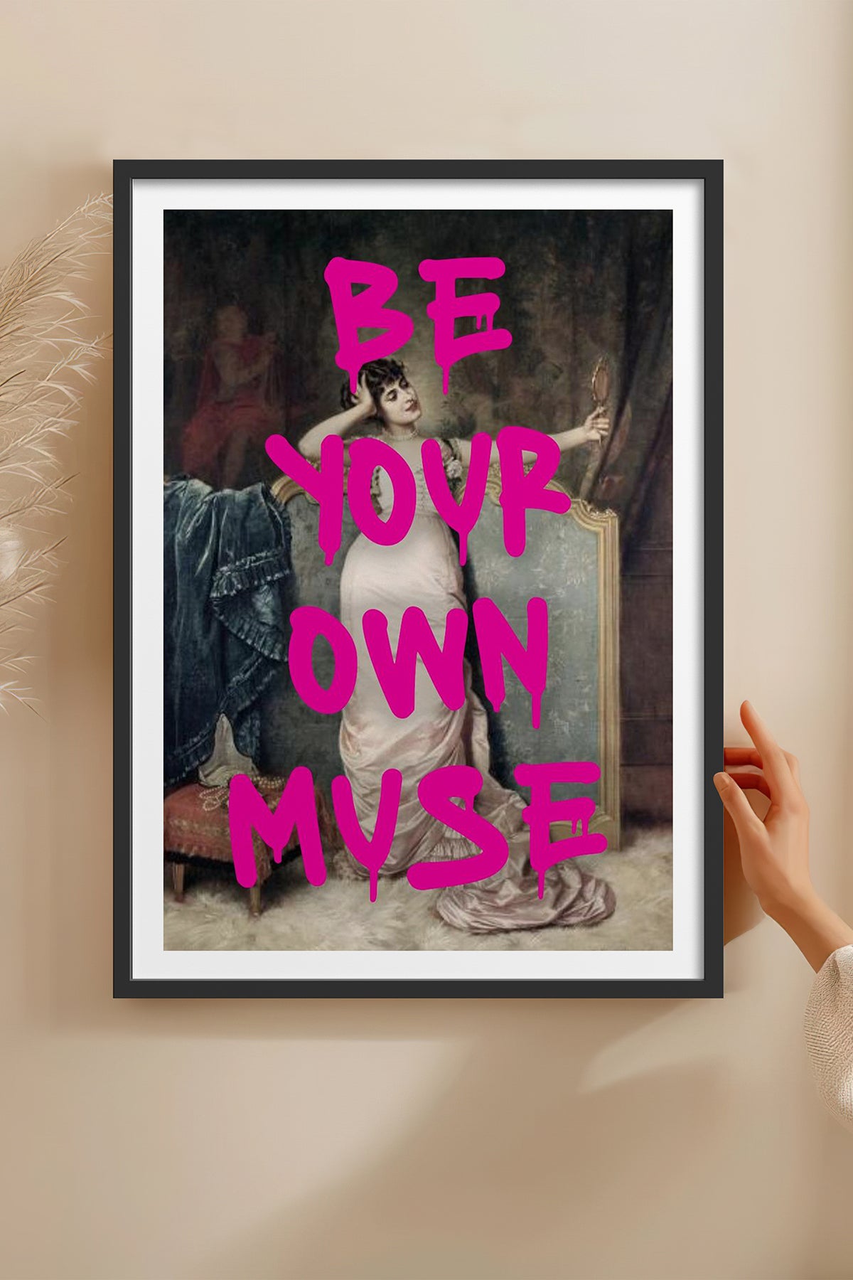 HOMEPACK Ahşap Çerçeveli Tablo Çerçeveli Poster Sanatsal Modern Duvar Dekoru TK-1102