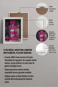 HOMEPACK Ahşap Çerçeveli Tablo Çerçeveli Poster Sanatsal Modern Duvar Dekoru TK-1102