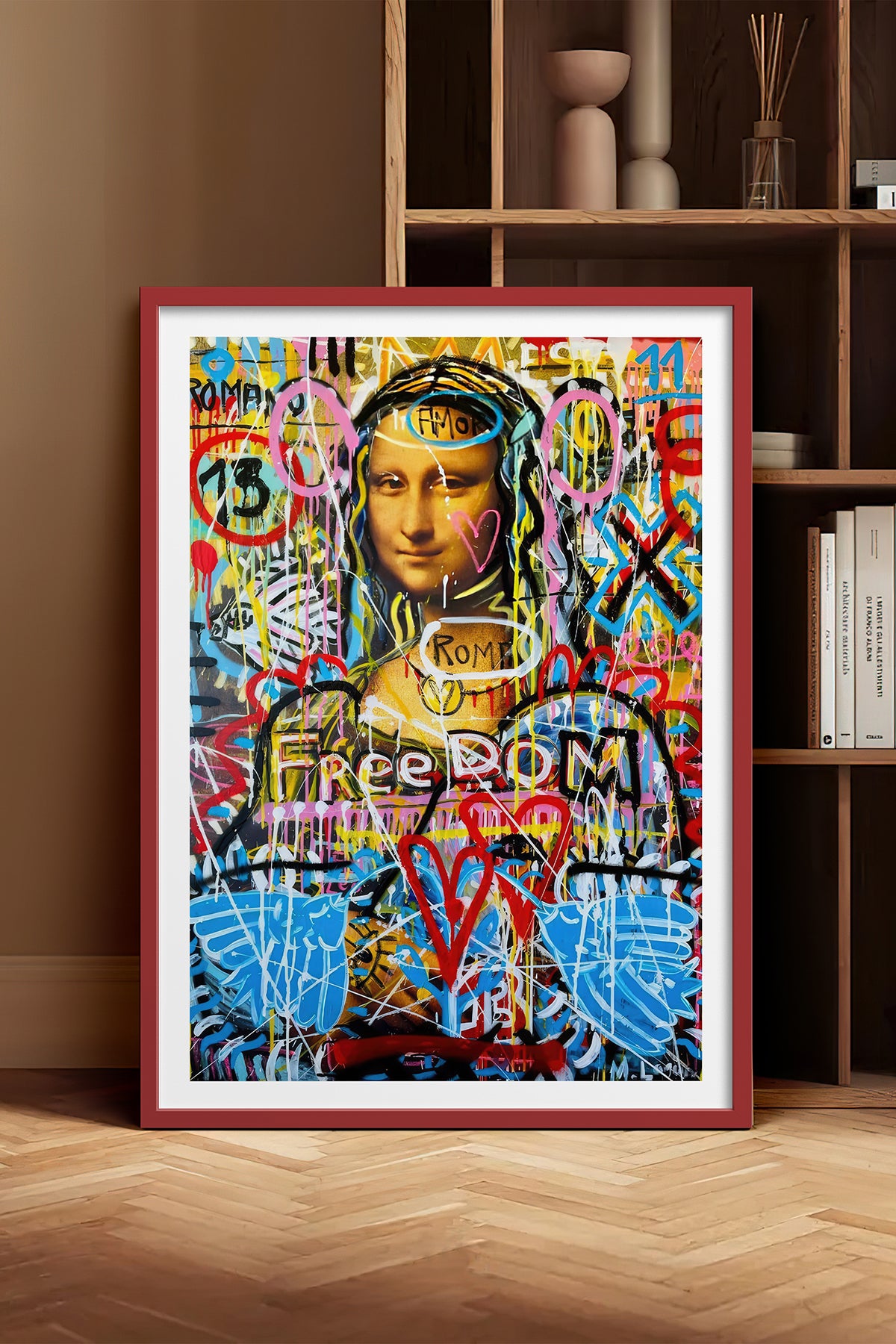HOMEPACK Ahşap Çerçeveli Tablo Çerçeveli Poster Sanatsal Modern Duvar Dekoru TK-1103
