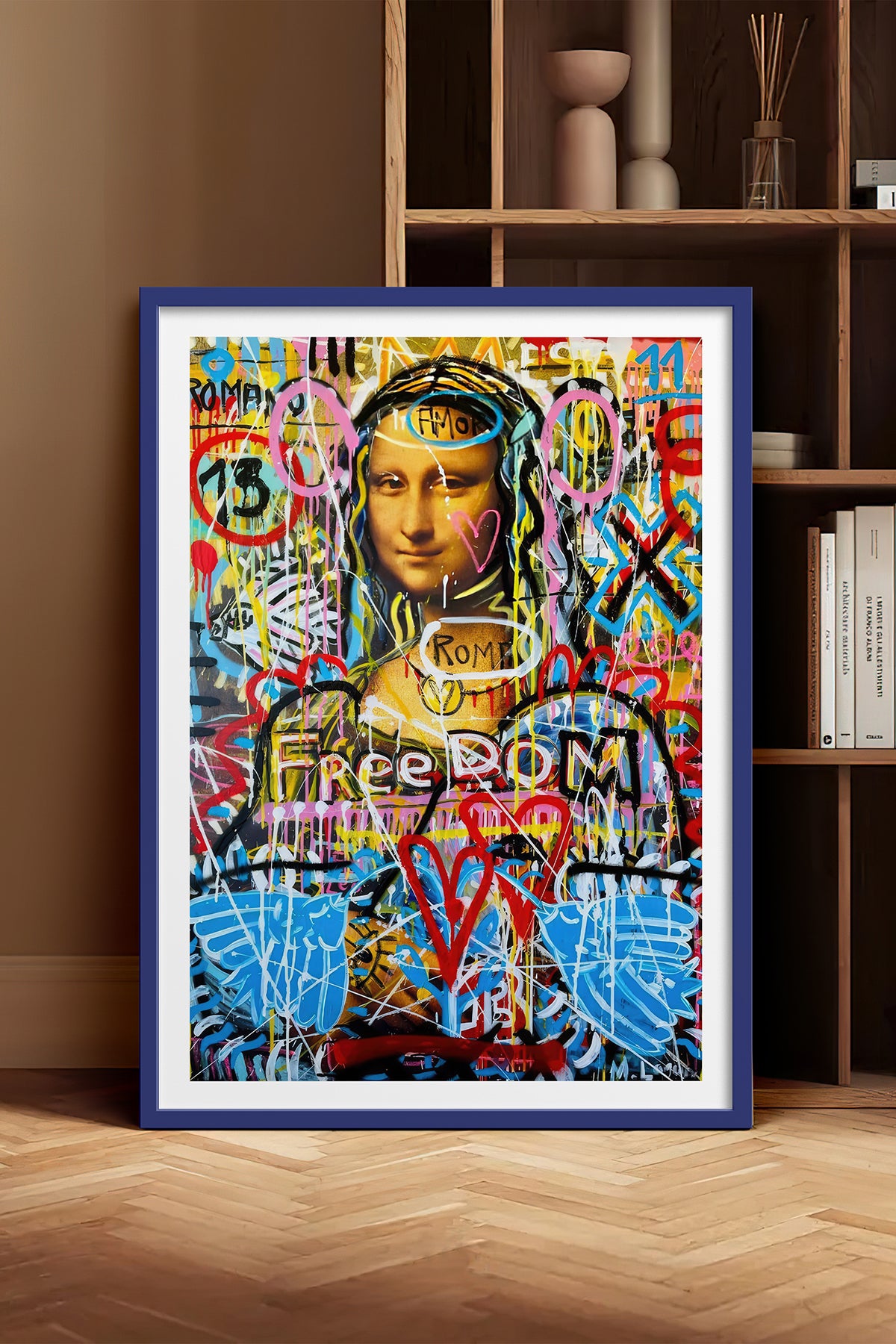 HOMEPACK Ahşap Çerçeveli Tablo Çerçeveli Poster Sanatsal Modern Duvar Dekoru TK-1103