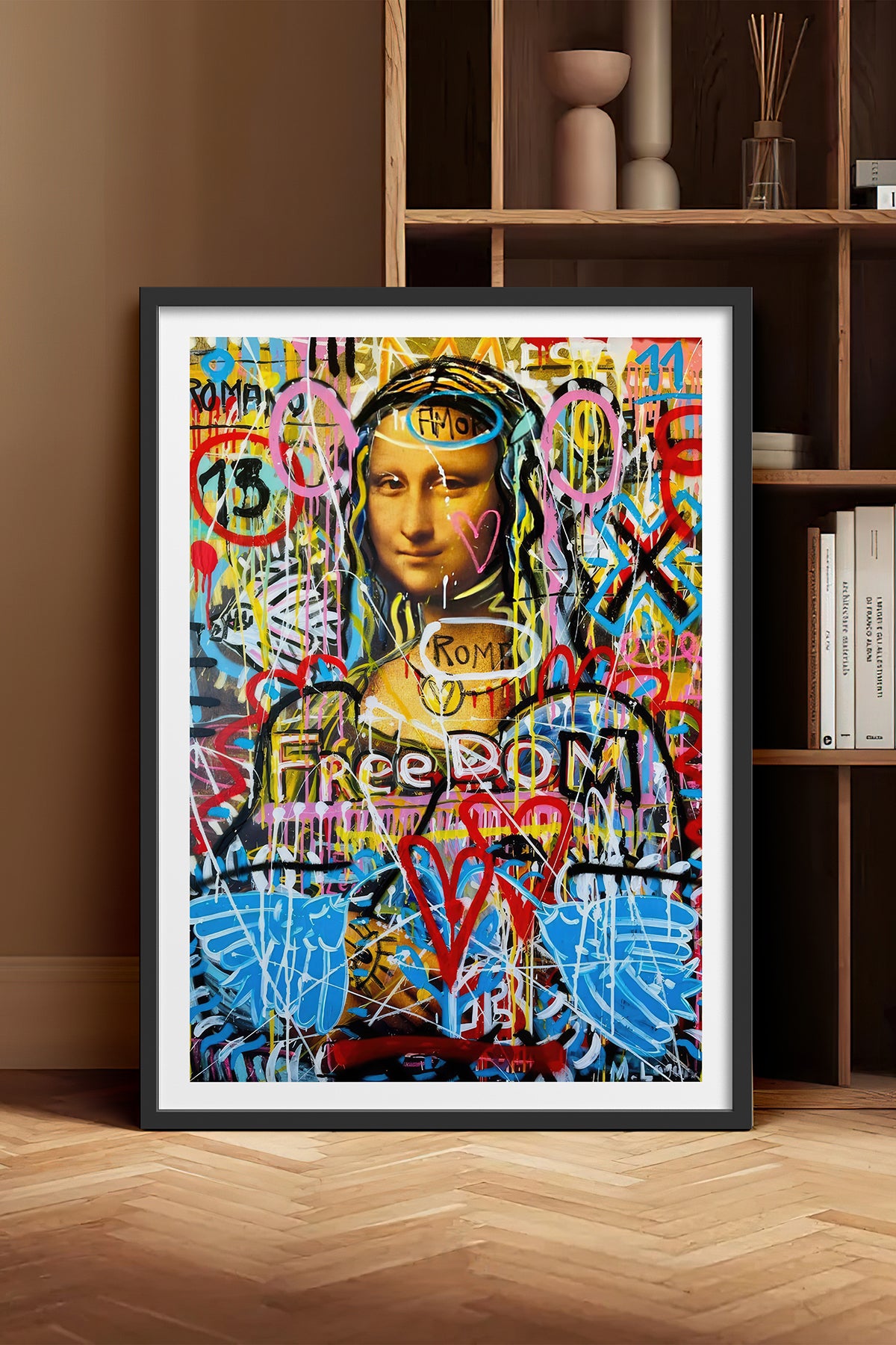 HOMEPACK Ahşap Çerçeveli Tablo Çerçeveli Poster Sanatsal Modern Duvar Dekoru TK-1103
