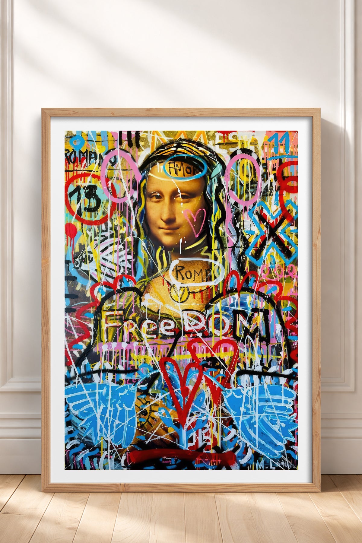 HOMEPACK Ahşap Çerçeveli Tablo Çerçeveli Poster Sanatsal Modern Duvar Dekoru TK-1103