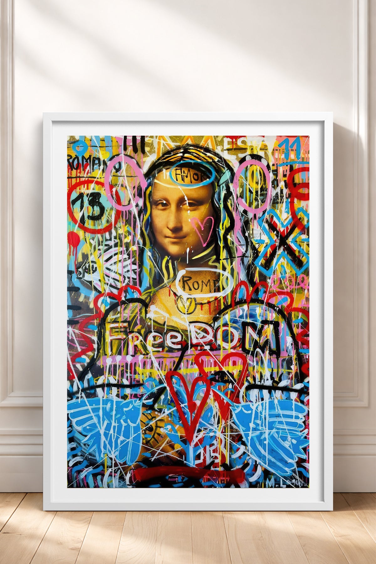 HOMEPACK Ahşap Çerçeveli Tablo Çerçeveli Poster Sanatsal Modern Duvar Dekoru TK-1103