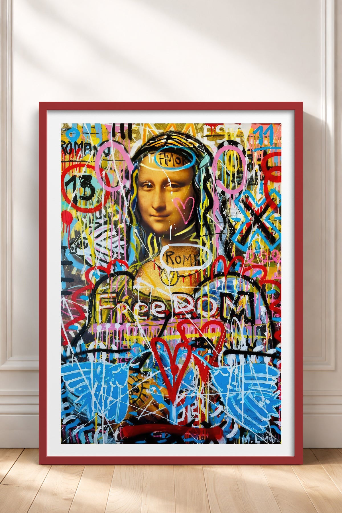 HOMEPACK Ahşap Çerçeveli Tablo Çerçeveli Poster Sanatsal Modern Duvar Dekoru TK-1103