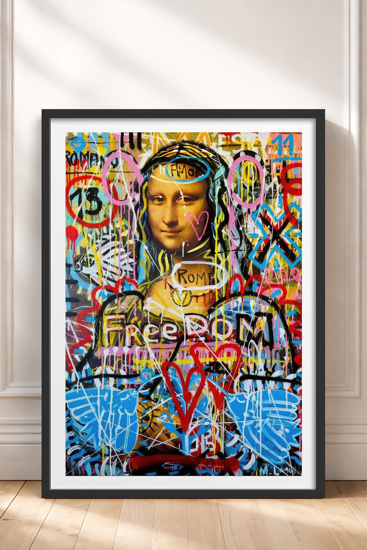 HOMEPACK Ahşap Çerçeveli Tablo Çerçeveli Poster Sanatsal Modern Duvar Dekoru TK-1103