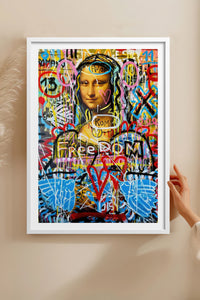 HOMEPACK Ahşap Çerçeveli Tablo Çerçeveli Poster Sanatsal Modern Duvar Dekoru TK-1103