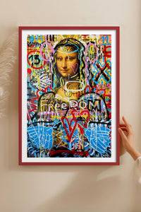 HOMEPACK Ahşap Çerçeveli Tablo Çerçeveli Poster Sanatsal Modern Duvar Dekoru TK-1103
