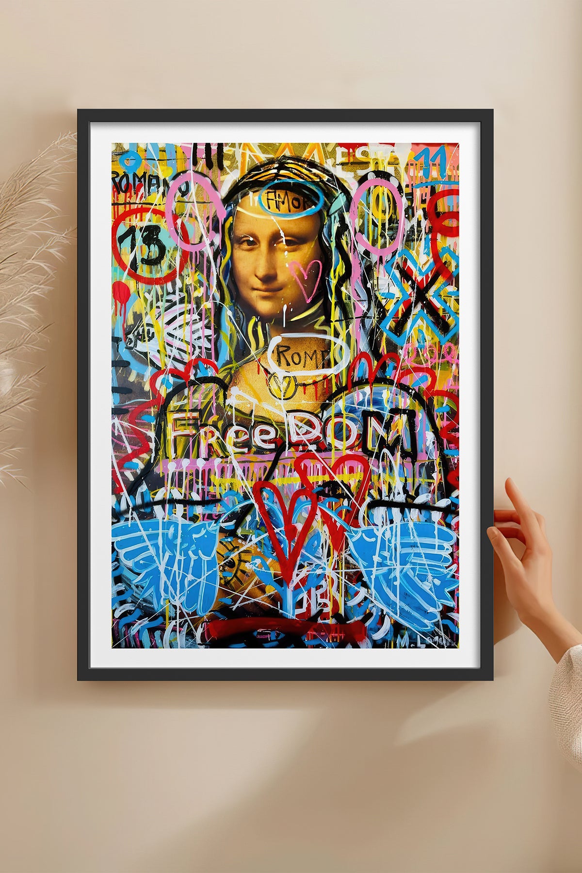 HOMEPACK Ahşap Çerçeveli Tablo Çerçeveli Poster Sanatsal Modern Duvar Dekoru TK-1103